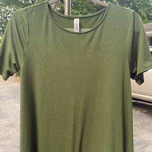 Zenana In The Groove Green Ruffle Dress